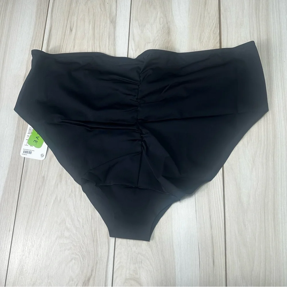 Phoenix Activewear Women’s Cheeky Bikini Bottom Swim‎ 3X Black NWT